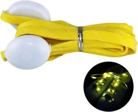 1 Pair LED Light Up Shoelaces for Night Running, Party, Mutlicolor Lighting Shoe Laces Glow Shoe Laces for Sneaker Yellow