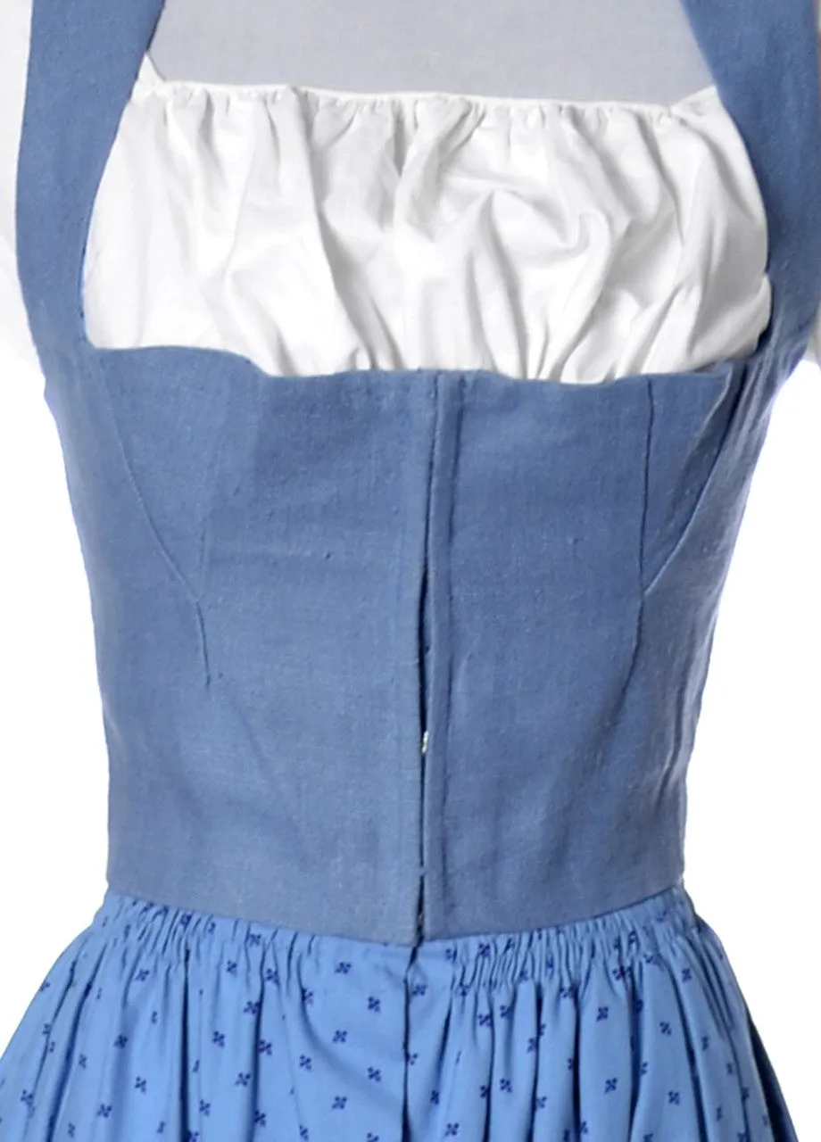 1950's 3 Piece Lanz of Salzburg Wien Innsbruck Austria Blue Dirndl Dress