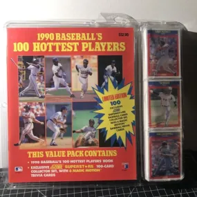 1990 Baseball’s 100 Hottest Players Limited Edition Value Pack Baseball Cards