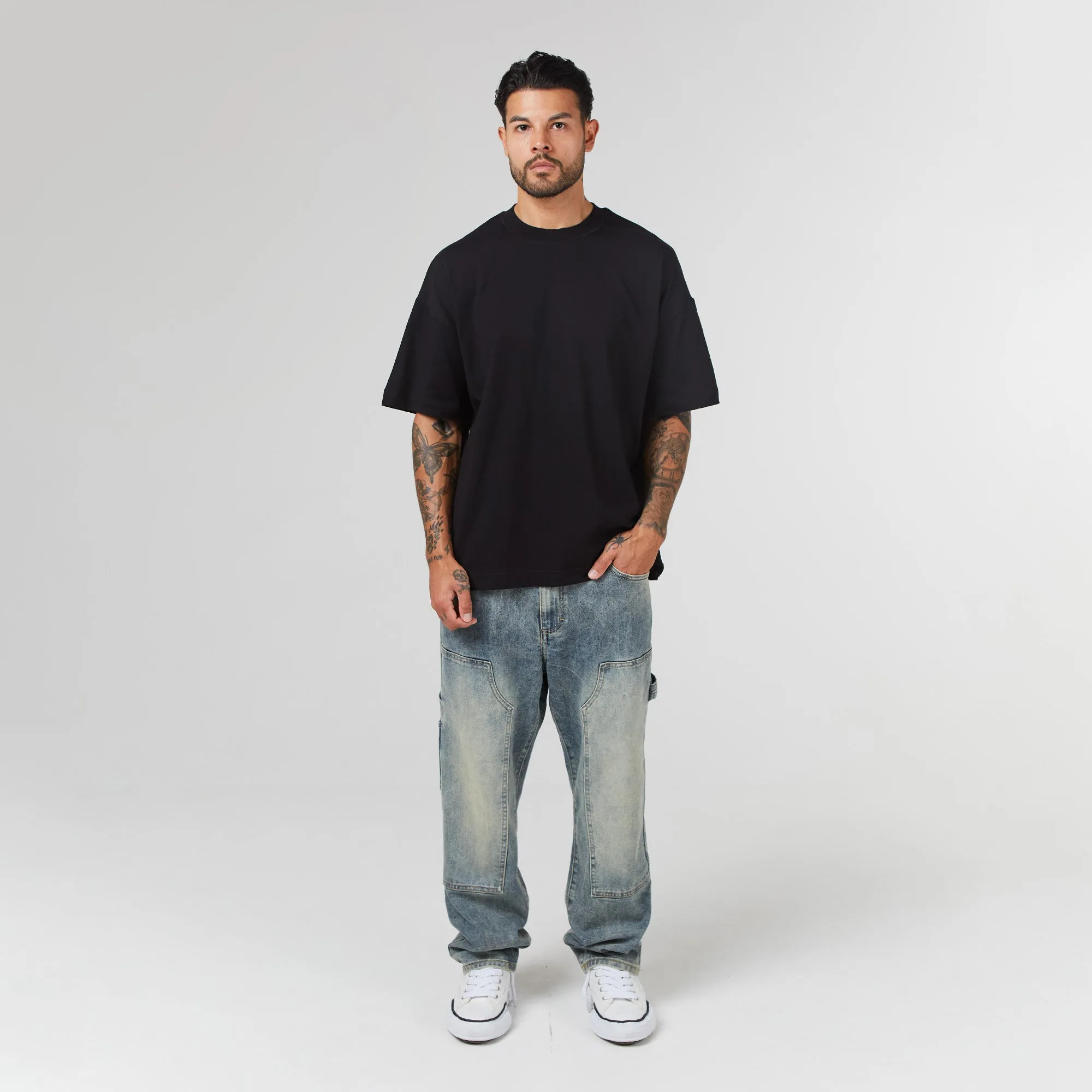 3 Pack Regular Fit T-Shirt | Black Off-White White