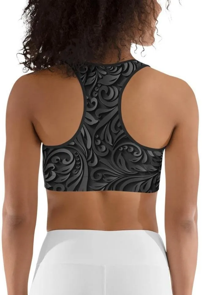 3D Art Deco Sports Bra