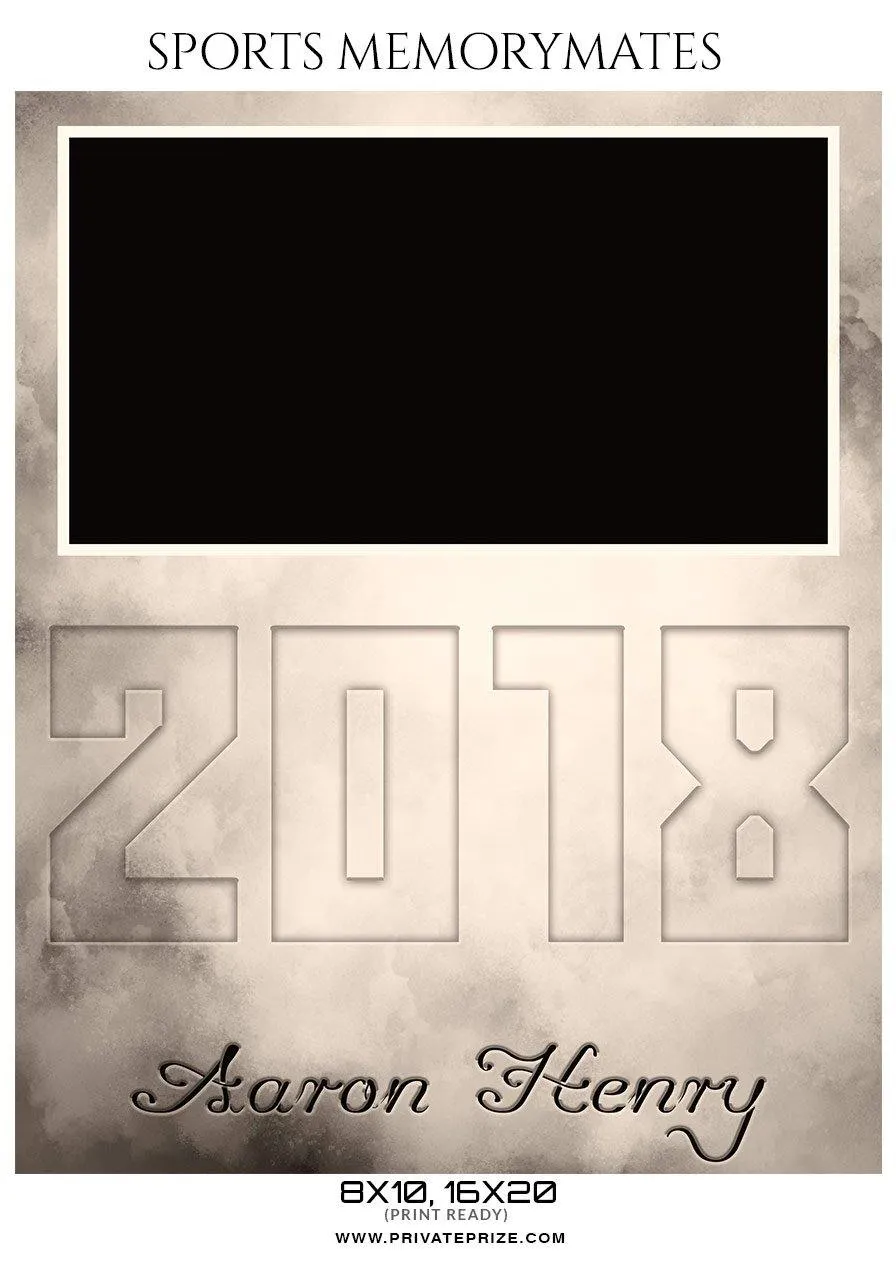 Aaron Henry - Football Sports Memory Mates Photography Template