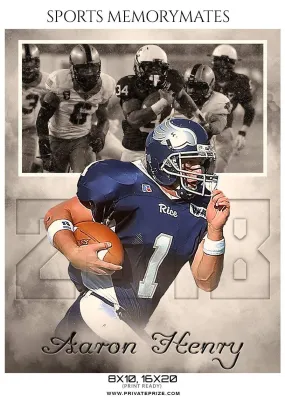 Aaron Henry - Football Sports Memory Mates Photography Template