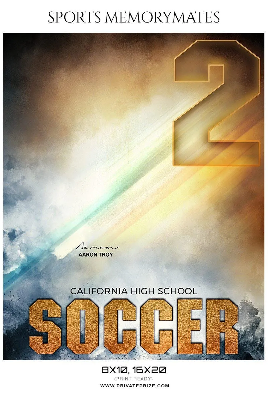 Aaron Troy - Soccer Sports Memory Mates Photography Template