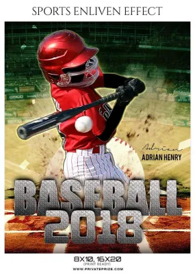 Adarian Henry - Baseball Sports Enliven Effects Photography Template