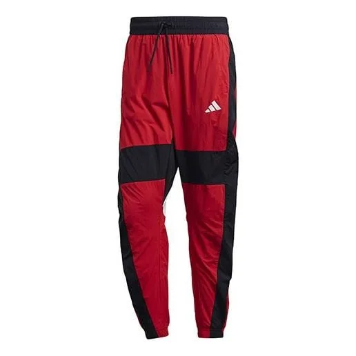 adidas M O Shape Pant Splicing Sports Bundle Feet Pants Red, Black