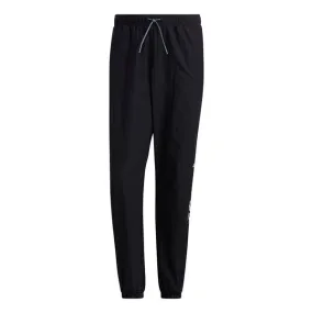 adidas M Wrd Wov Pnt Contrasting Colors Loose Woven Sports Pants Black