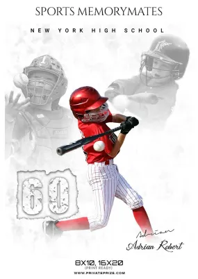 Adrian Robert - Baseball Sports Memorymate Photography Template