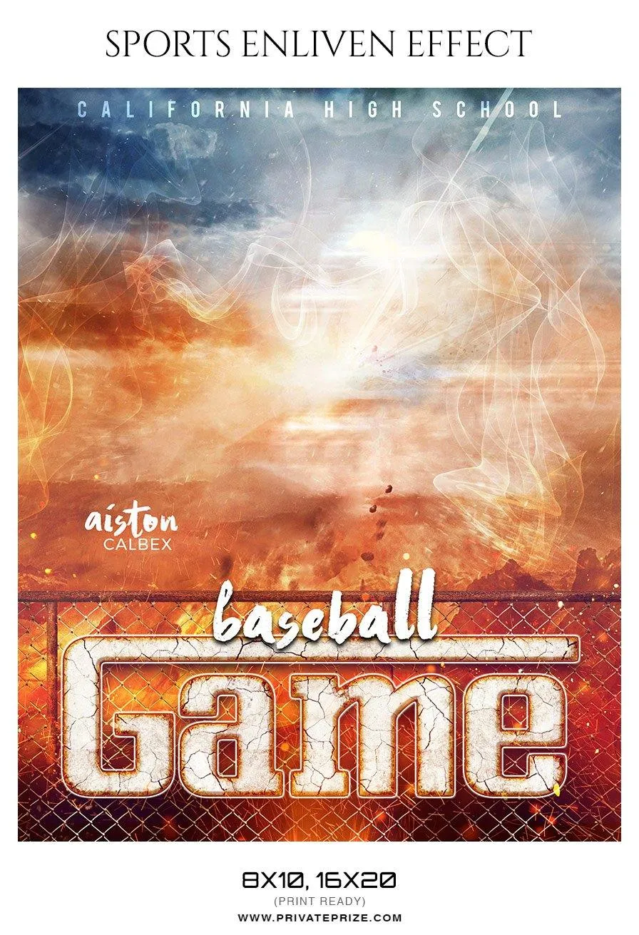 Aiston Calbex - Baseball Sports Enliven Effect Photography Template