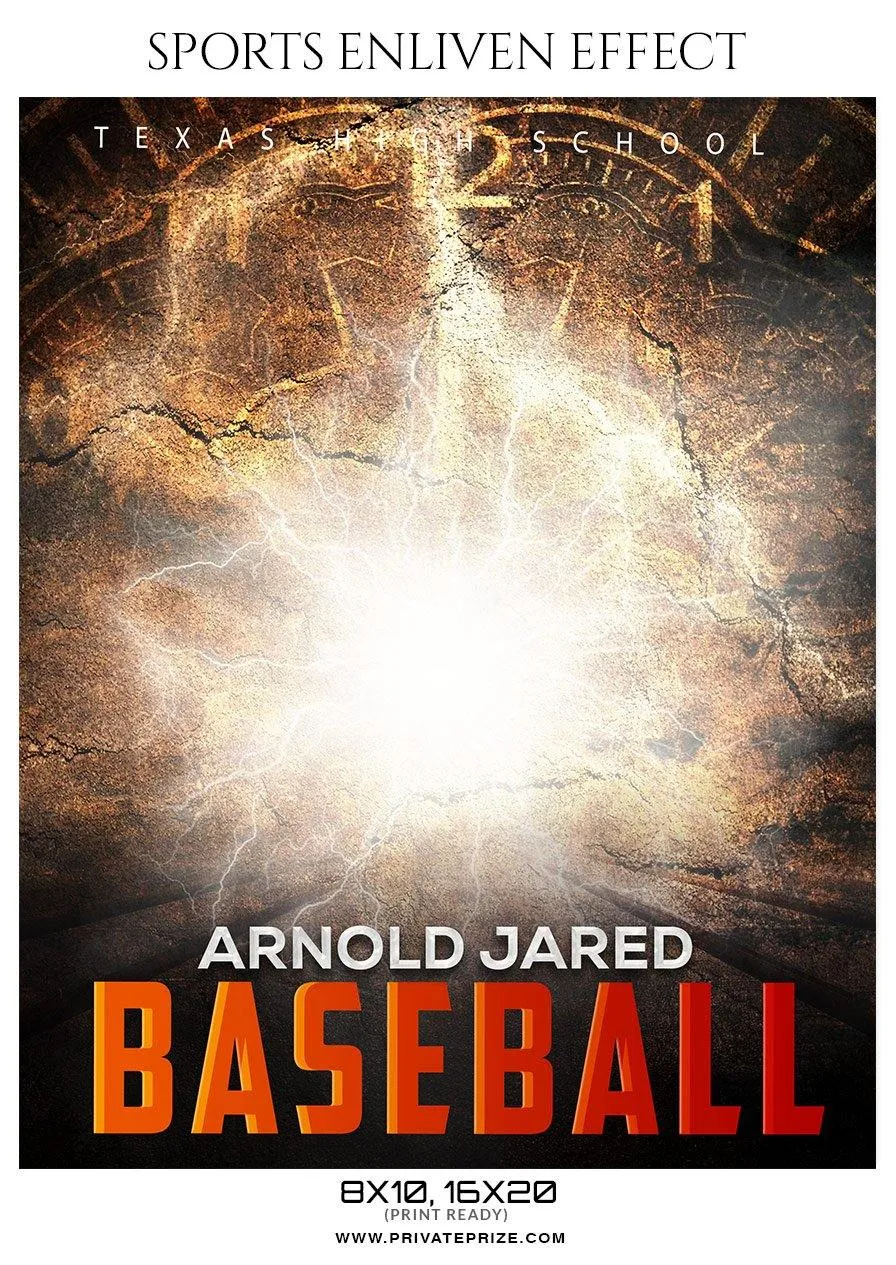 Arnold Jared - Baseball Sports Enliven Effects Photography Template