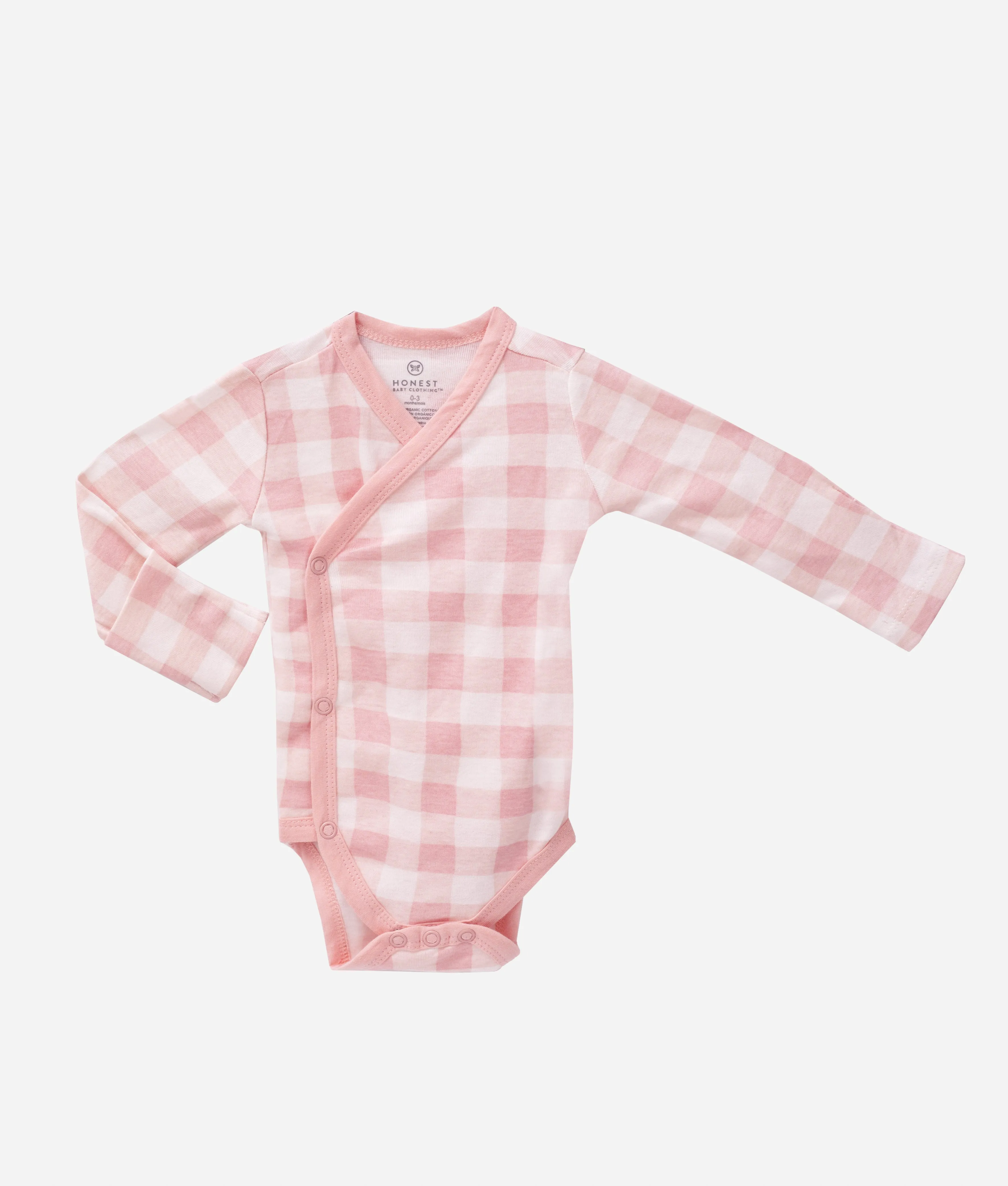 Baby Girl Bodysuit & Footed Pant 2Pcs Set - Pink Plaid