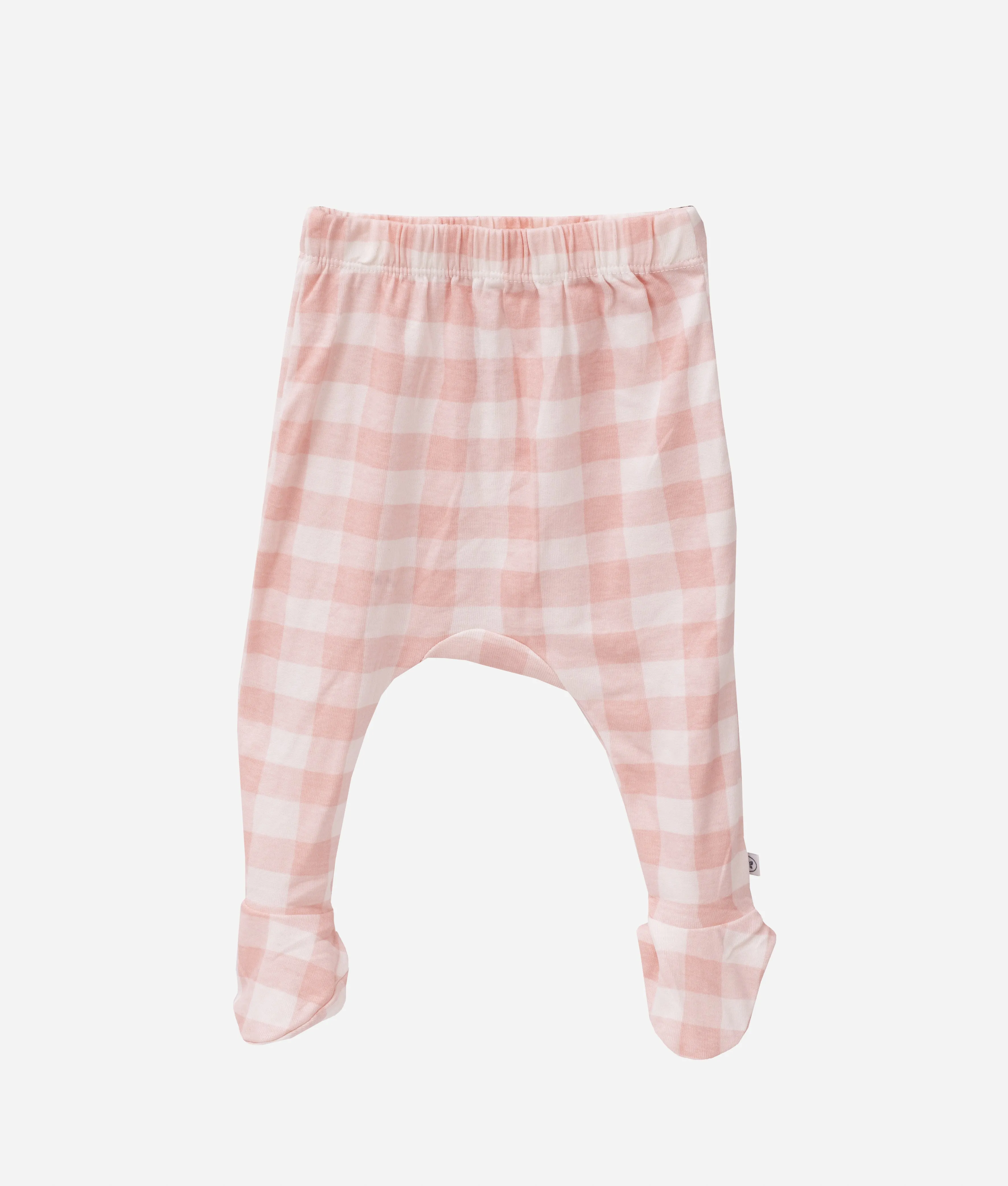 Baby Girl Bodysuit & Footed Pant 2Pcs Set - Pink Plaid