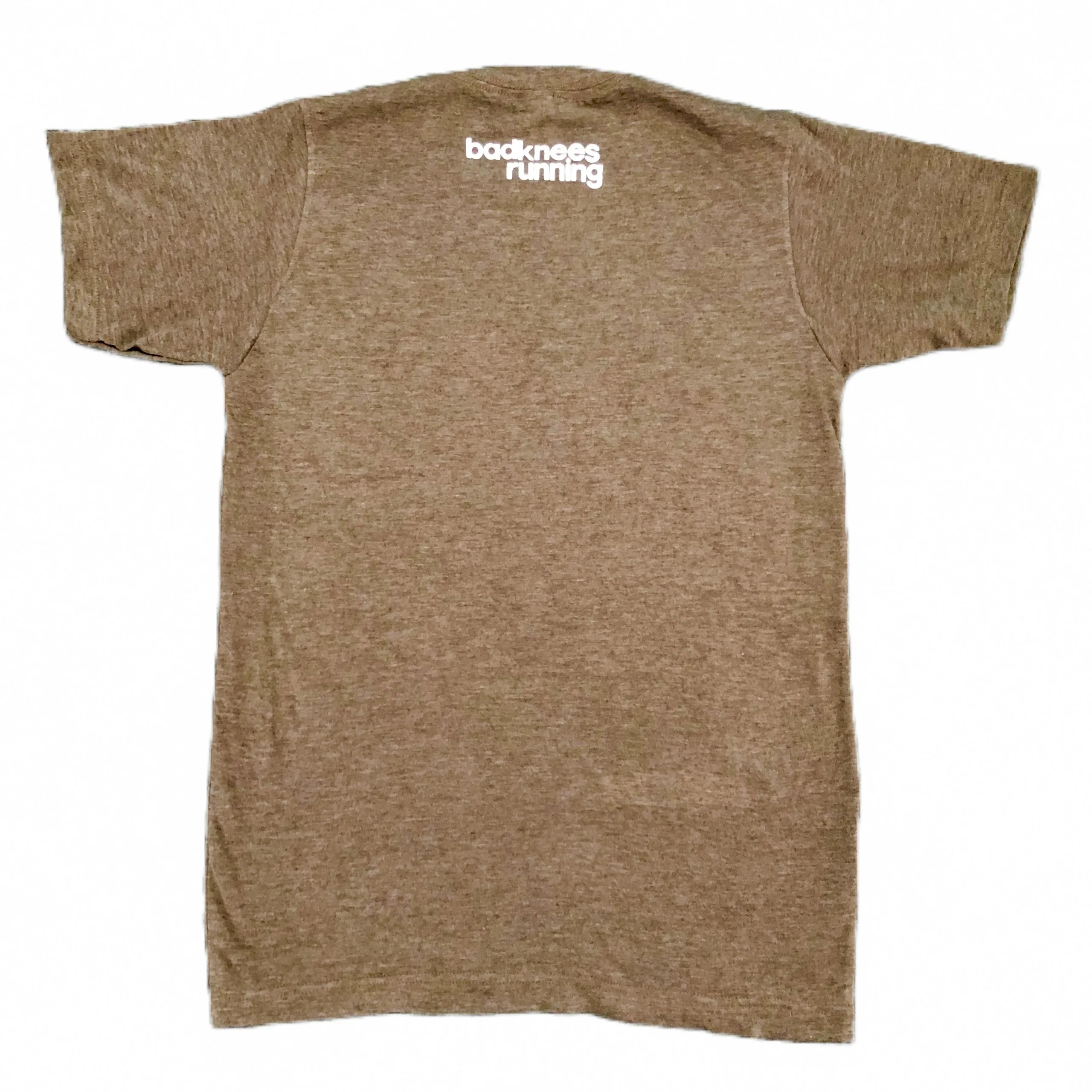 badknees running T-shirt - Heather Brown