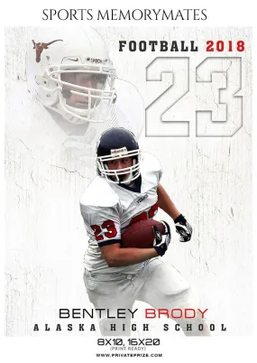 Bentley Brody - Football  Memory Mate Photoshop Template
