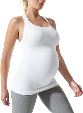 BLANQI Sport-Support Maternity Crossback Tank - White