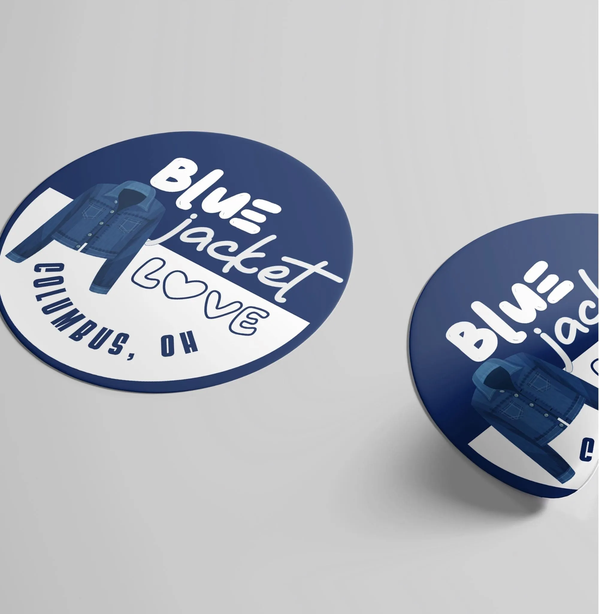 Blue Jacket Love Sticker