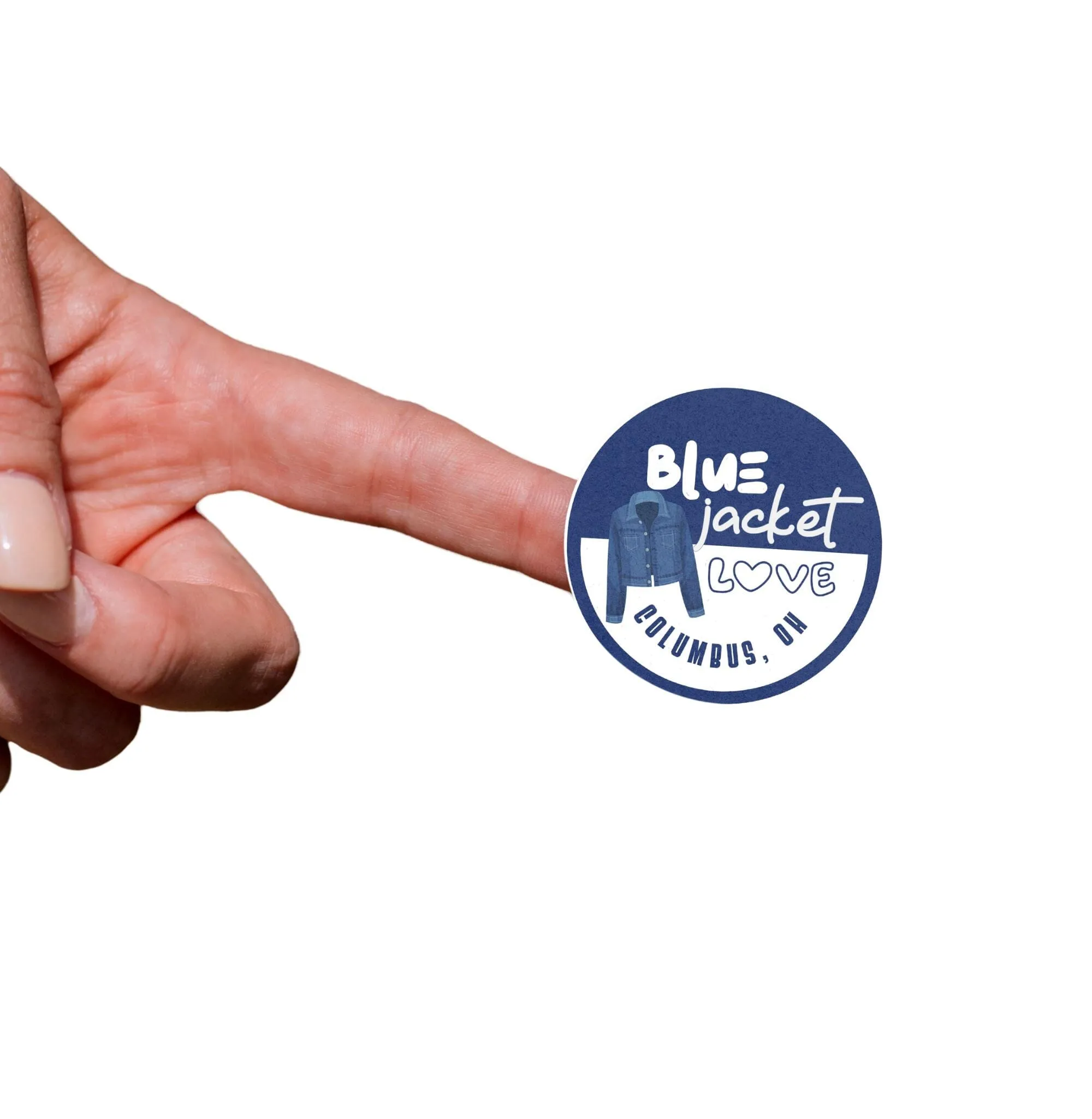 Blue Jacket Love Sticker