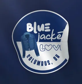 Blue Jacket Love Sticker
