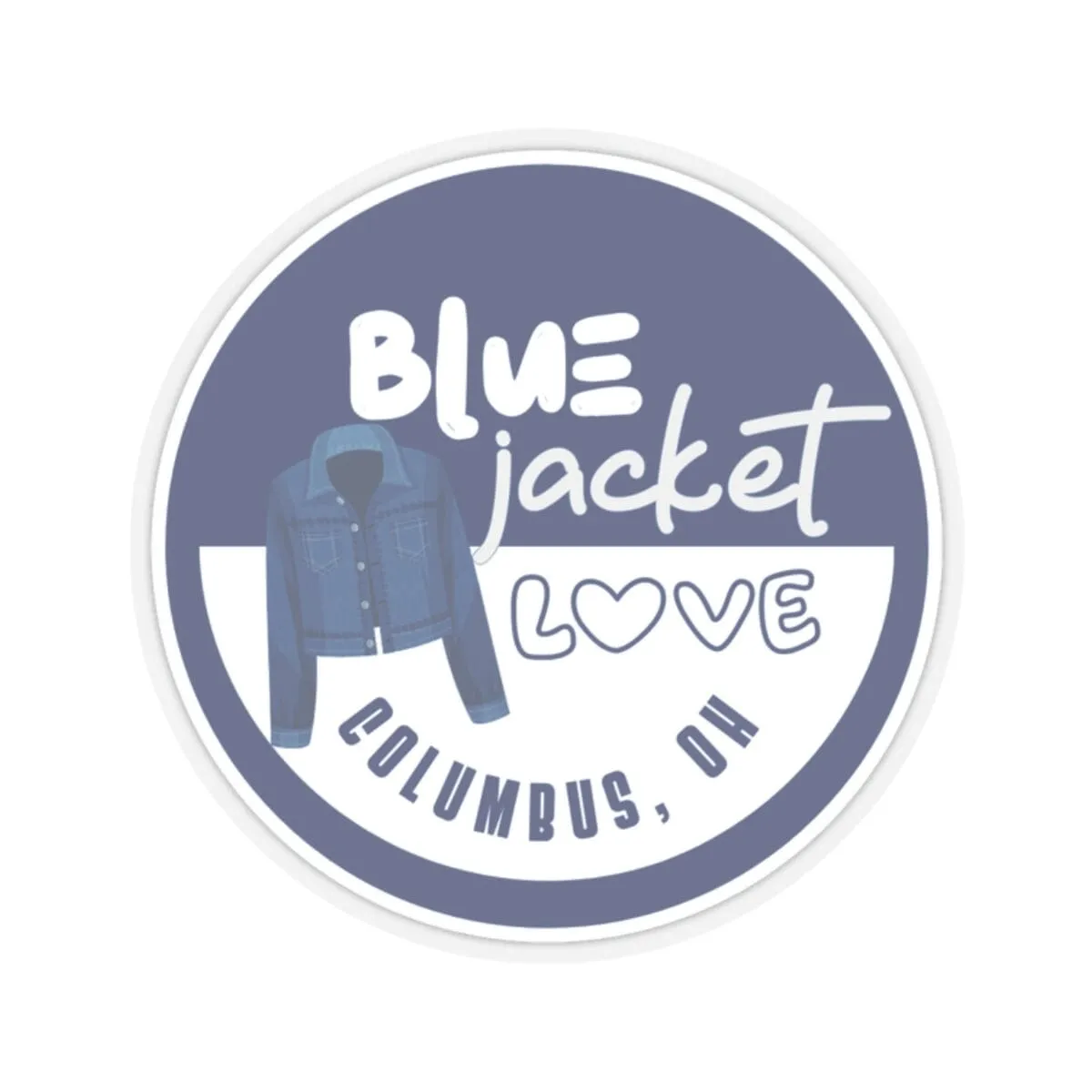 Blue Jacket Love Sticker