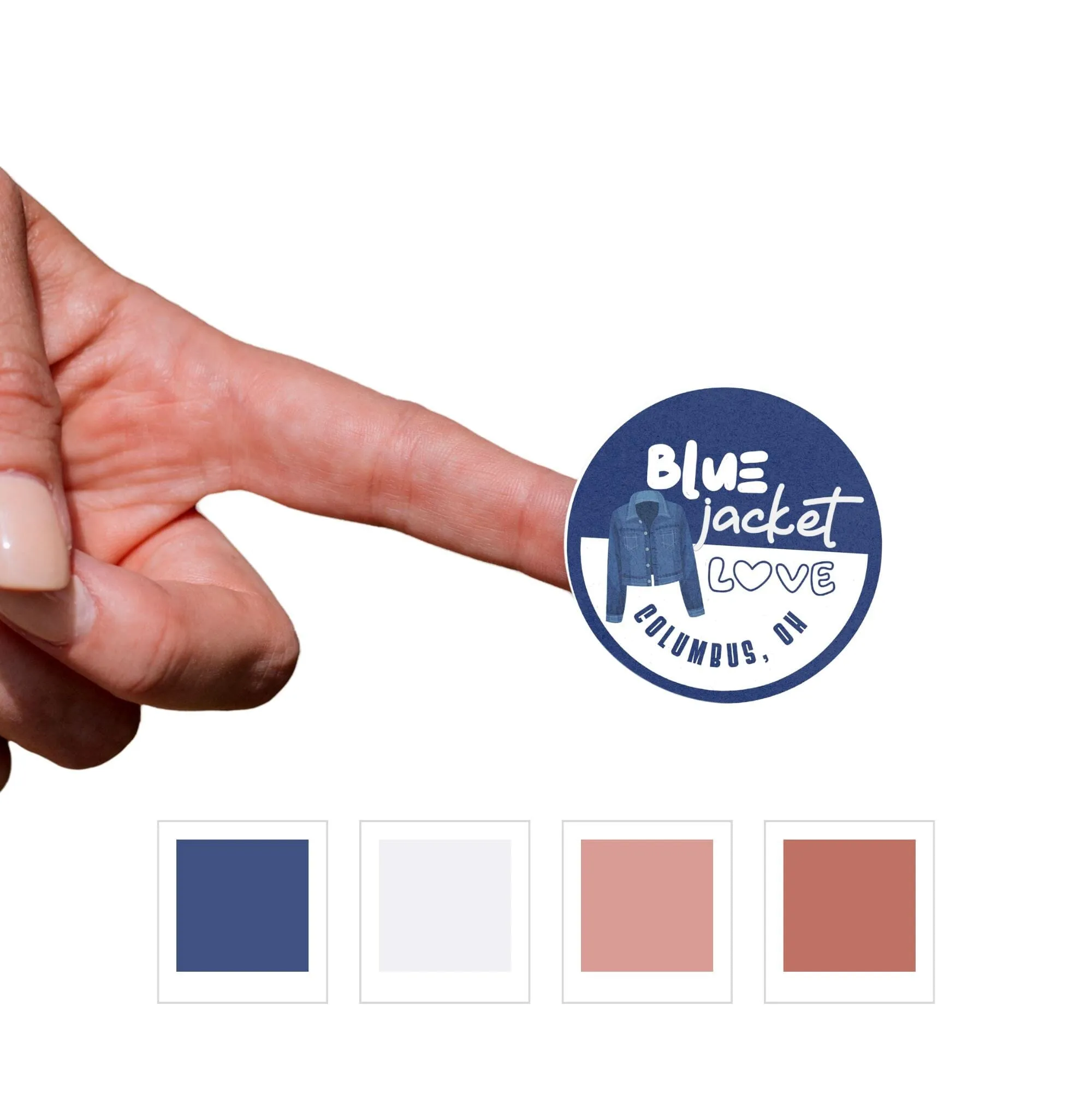 Blue Jacket Love Sticker