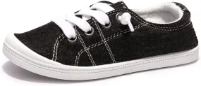 Boy and Girl Slip on Canvas Sneaker, Kids Low Top Casual Fashion Shoes, Comfy Lace up Walking Shoes