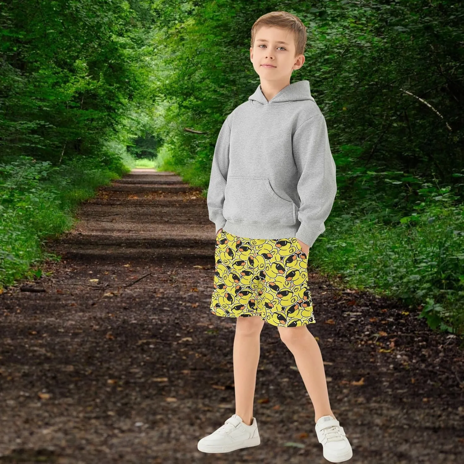 Boys Athletic Shorts Size 7-15 Boys' Casual Shorts with Pockets Elastic Waist Summer Kids Bottom for Sports Homewear
