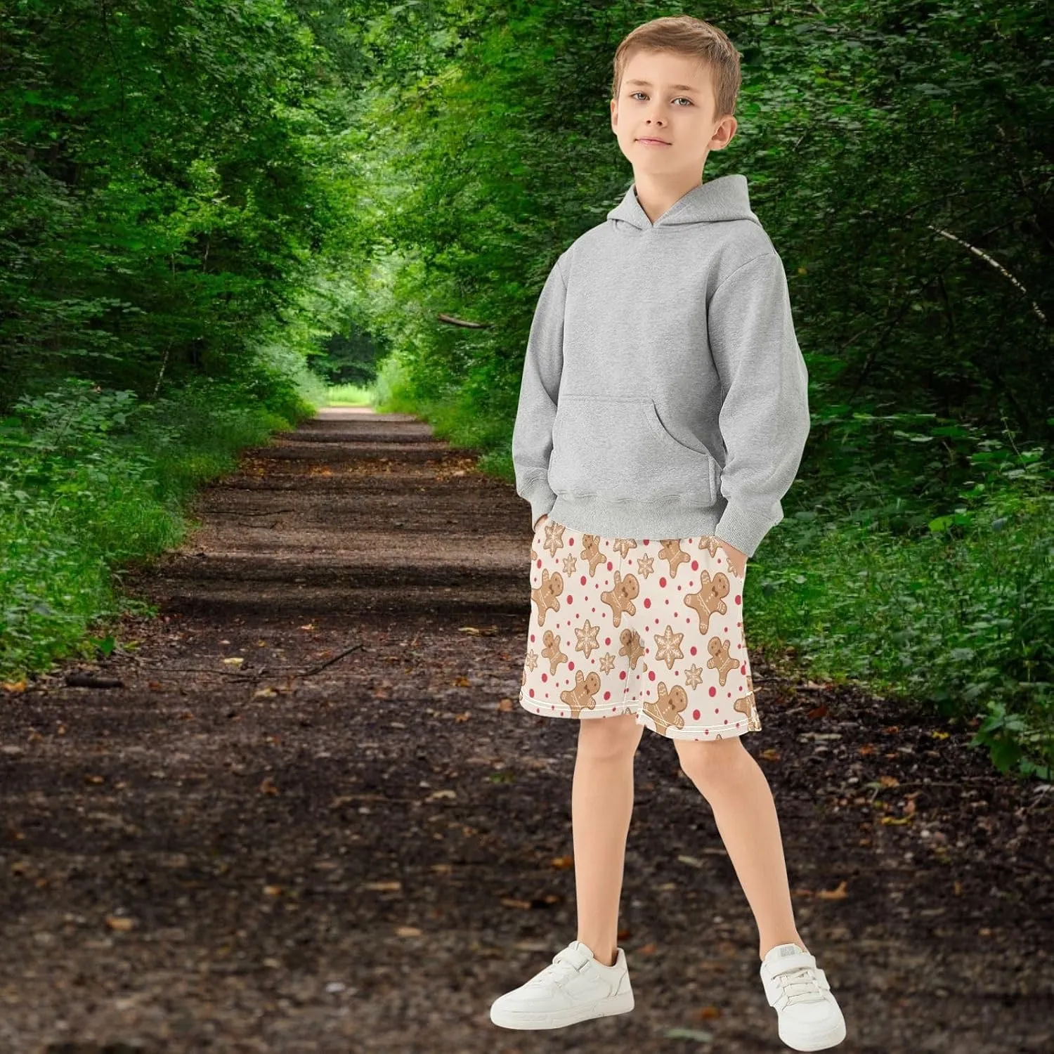 Boys Athletic Shorts Size 7-15 Boys' Casual Shorts with Pockets Elastic Waist Summer Kids Bottom for Sports Homewear