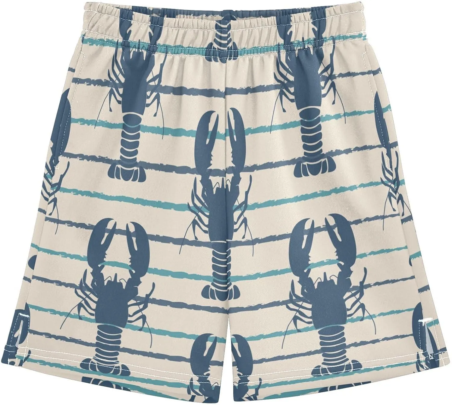 Boys Athletic Shorts Size 7-15 Boys' Casual Shorts with Pockets Elastic Waist Summer Kids Bottom for Sports Homewear