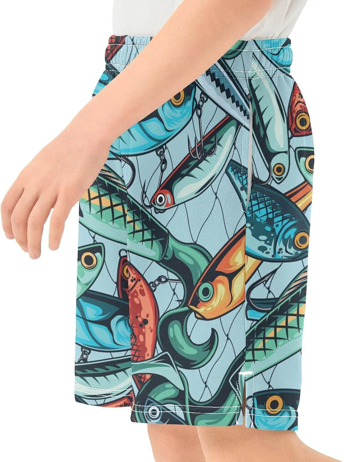 Boys Athletic Shorts Size 7-15 Boys' Casual Shorts with Pockets Elastic Waist Summer Kids Bottom for Sports Homewear
