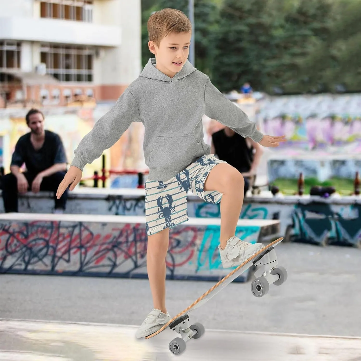 Boys Athletic Shorts Size 7-15 Boys' Casual Shorts with Pockets Elastic Waist Summer Kids Bottom for Sports Homewear