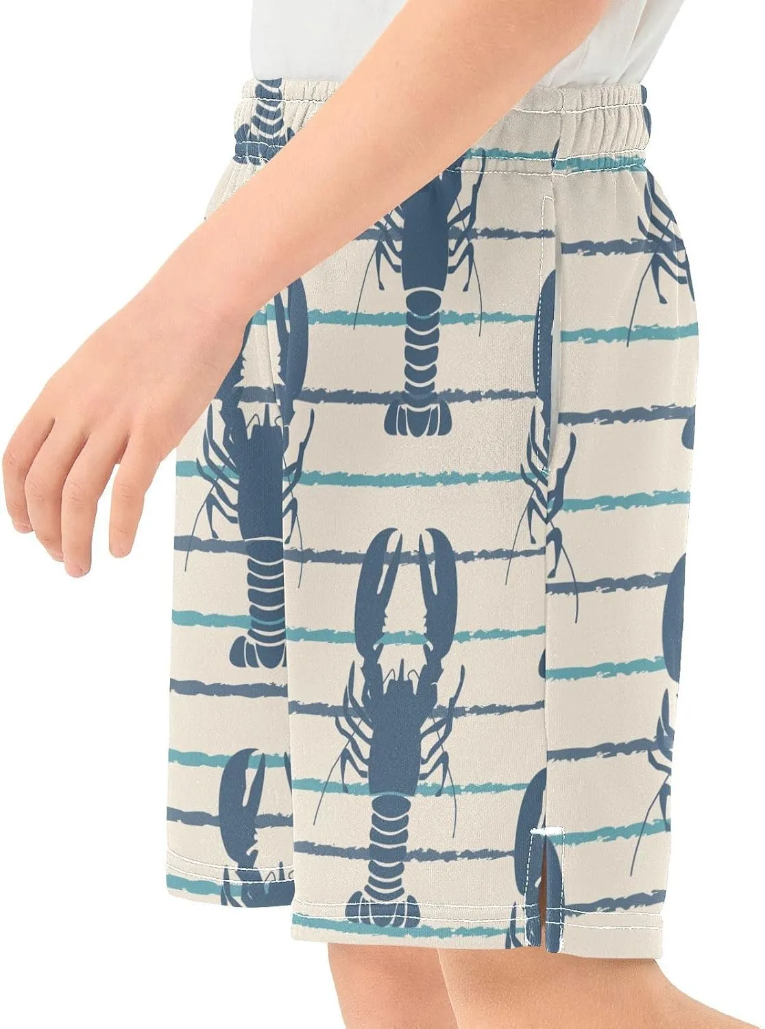 Boys Athletic Shorts Size 7-15 Boys' Casual Shorts with Pockets Elastic Waist Summer Kids Bottom for Sports Homewear