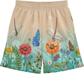 Boys Athletic Shorts Size 7-15 Boys' Casual Shorts with Pockets Elastic Waist Summer Kids Bottom for Sports Homewear