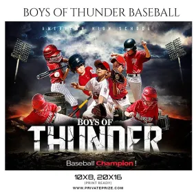 Boys Of Thunder - Baseball Sports Theme Sports Photography Template