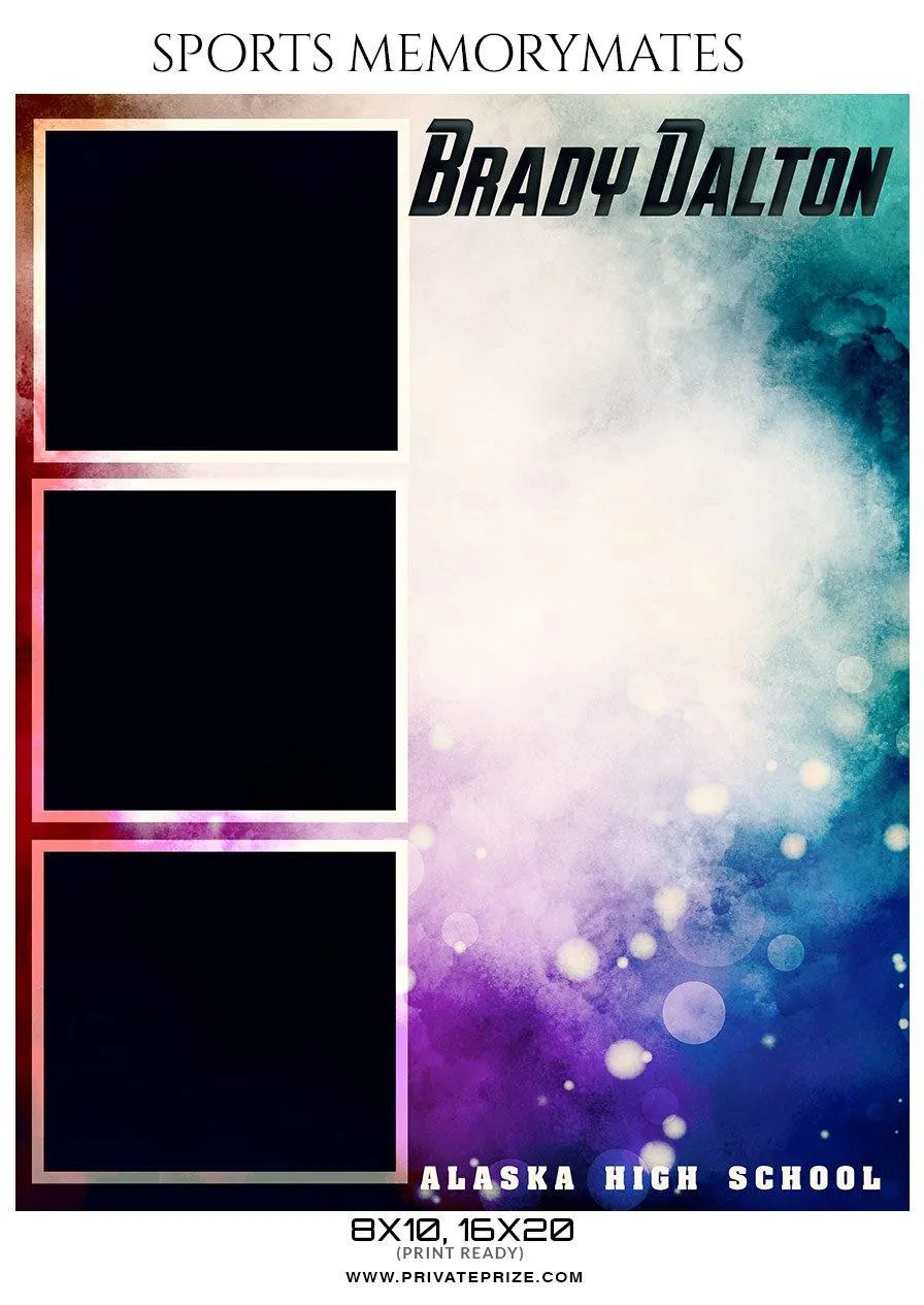 Brady Dalton - Soccer Sports Memory Mates Photography Template