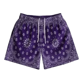 Bravest Studios Purple Paisley Player Shorts