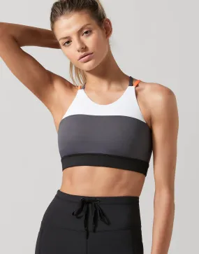 Brooke Sports Bra in White, Grey, & Magnet