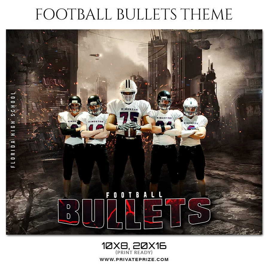 Bullets - Football Themed Sports Photography Template