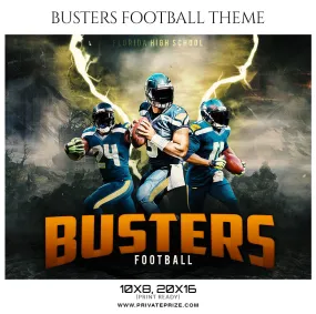 Busters Football Themed Sports Photography Template