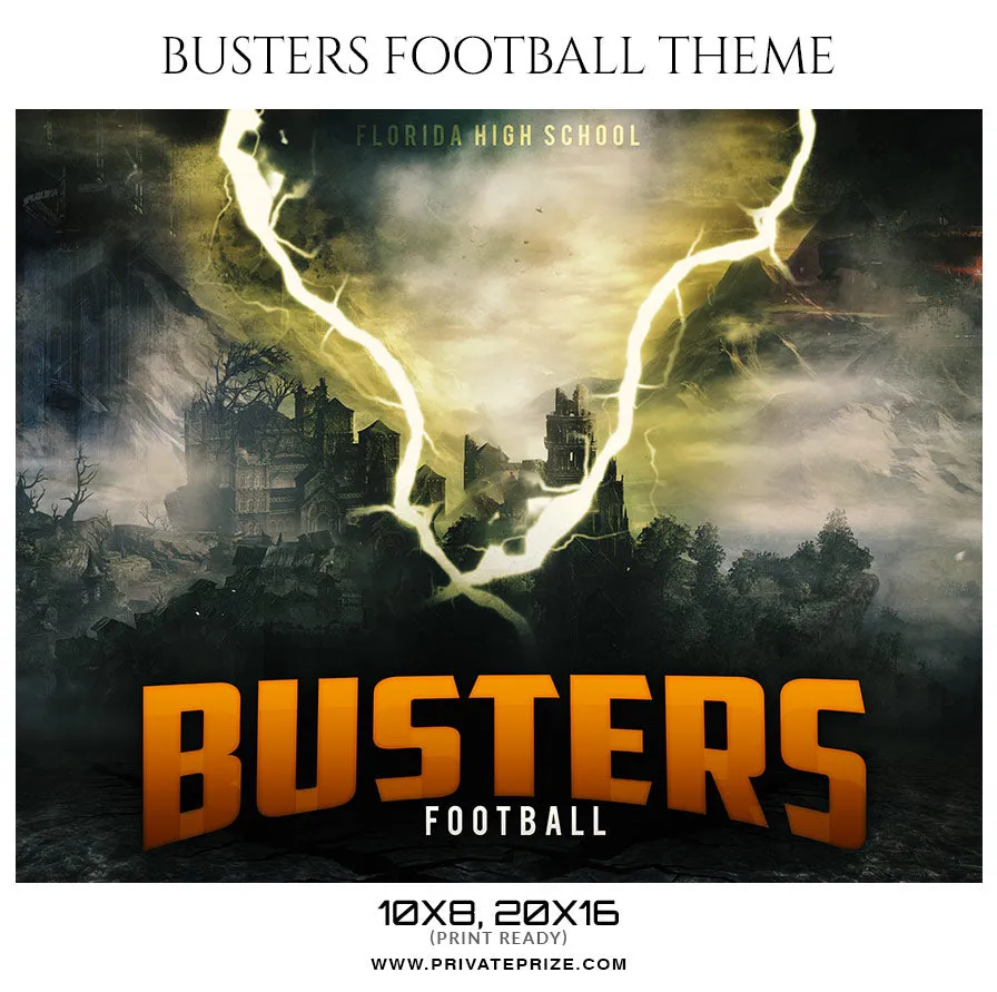 Busters Football Themed Sports Photography Template