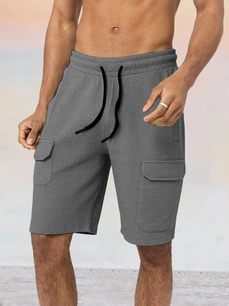 Casual Round Neck Stretchy T-shirt Shorts Sports Set