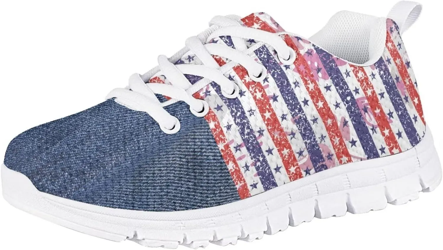Cat Dog Print Mesh Tennis Shoes for Kids Girls Soft Breathable Lightweight Cute Athletic Running Shoes