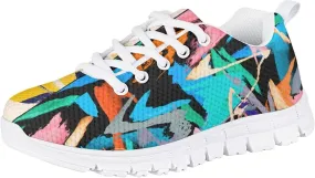 Cat Dog Print Mesh Tennis Shoes for Kids Girls Soft Breathable Lightweight Cute Athletic Running Shoes
