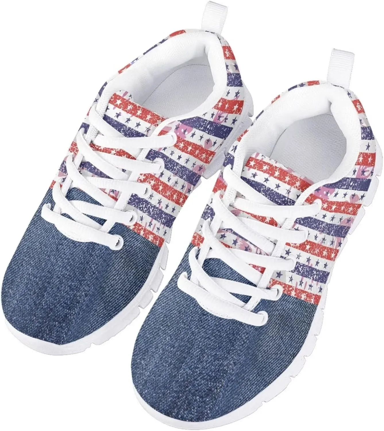 Cat Dog Print Mesh Tennis Shoes for Kids Girls Soft Breathable Lightweight Cute Athletic Running Shoes