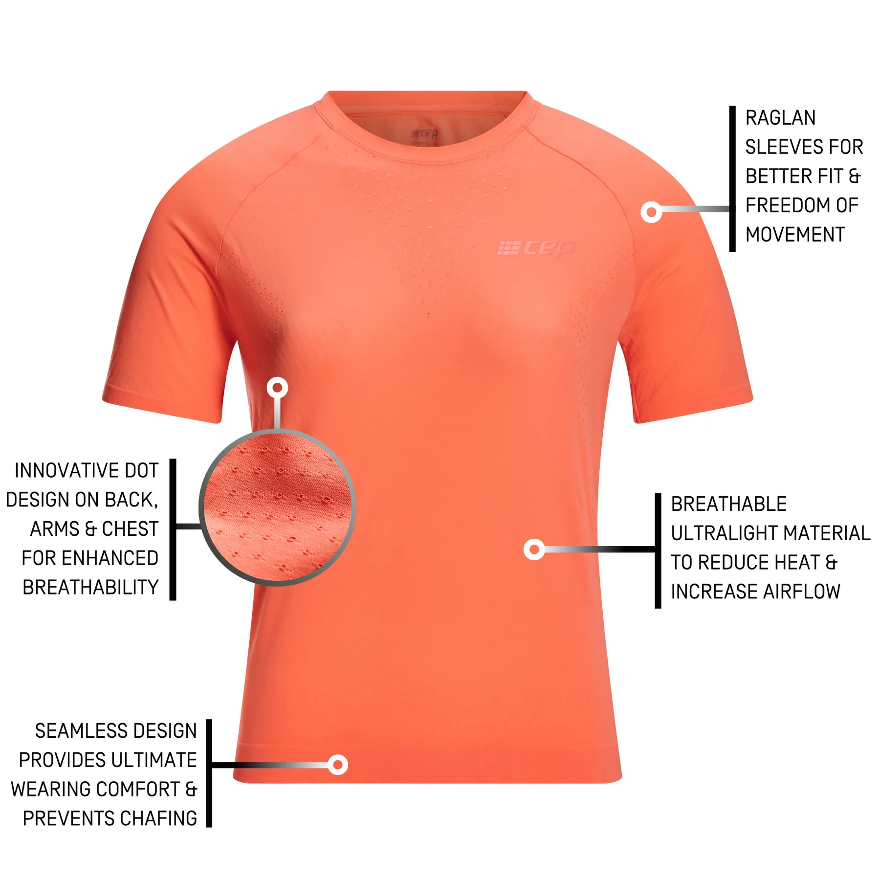 CEP Women's Ultralight Seamless Short Sleeve Shirt