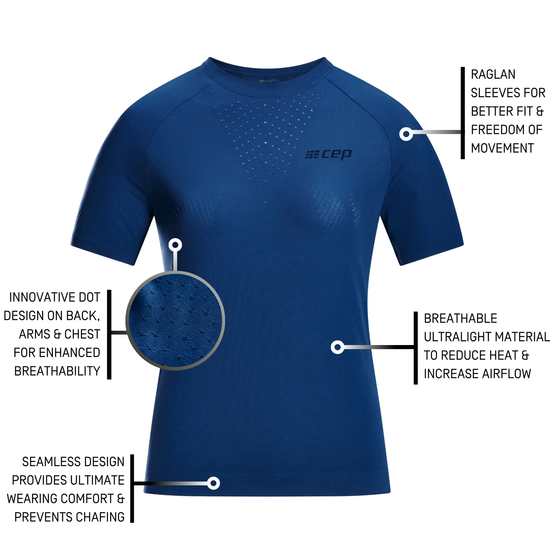 CEP Women's Ultralight Seamless Short Sleeve Shirt