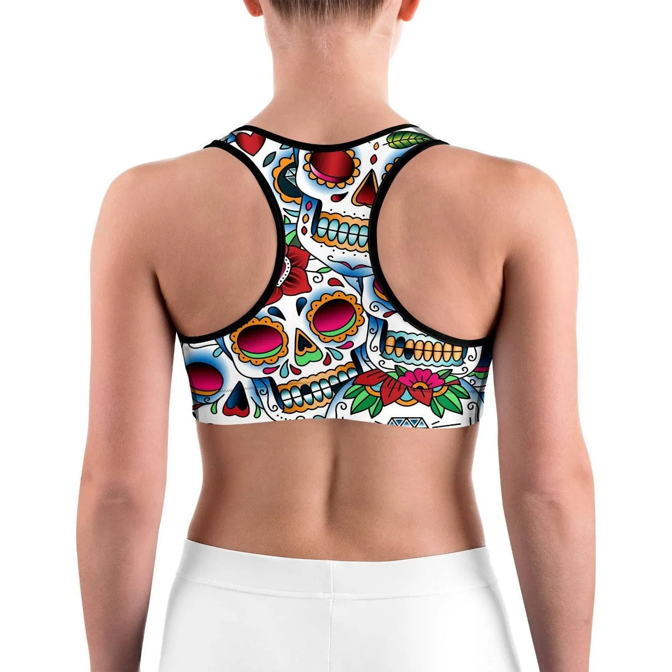Colorful Dead - Sugar Skull Sports Bra