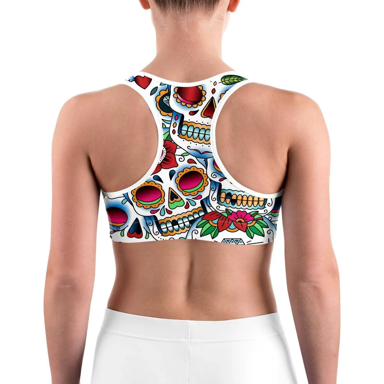 Colorful Dead - Sugar Skull Sports Bra