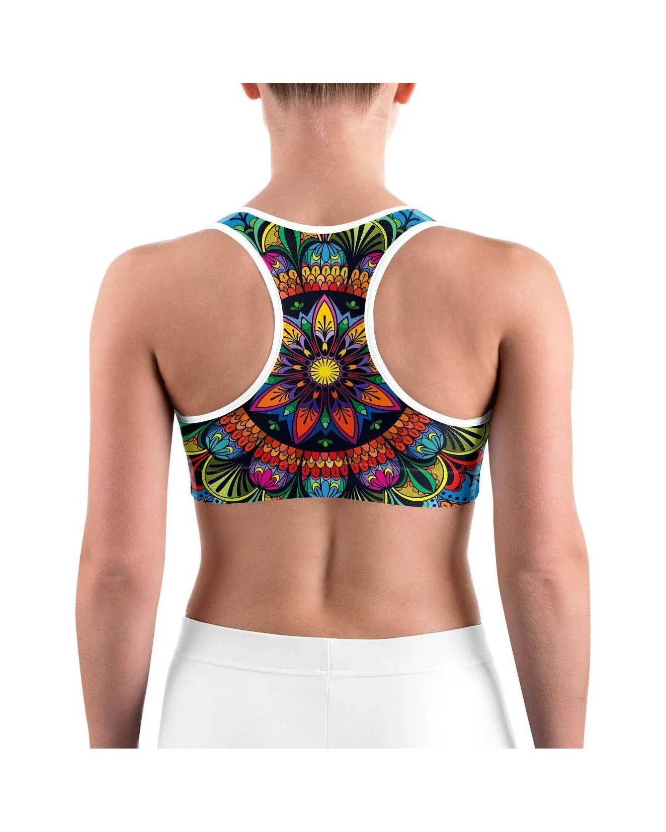 Colorful Mandala Sports bra