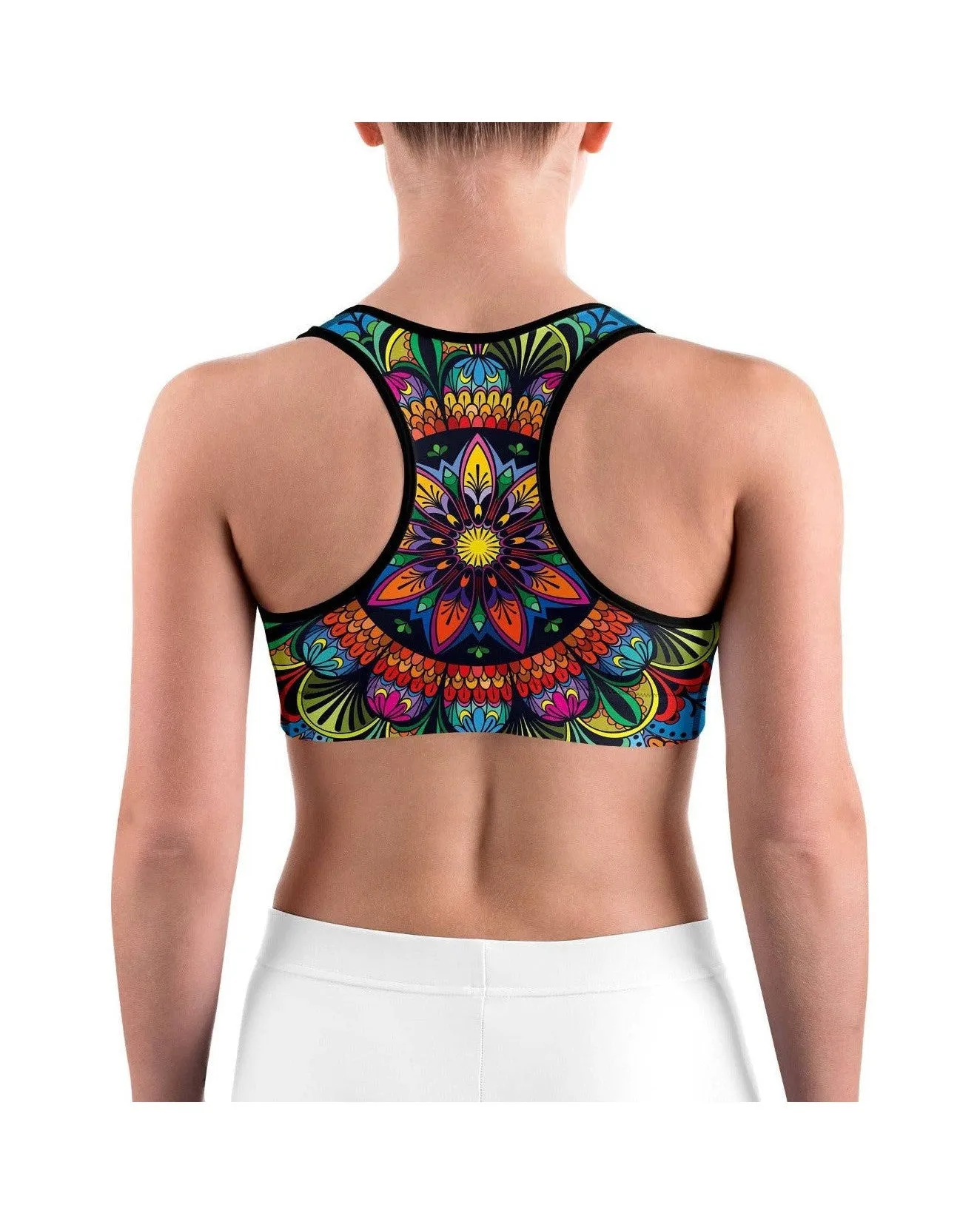 Colorful Mandala Sports bra
