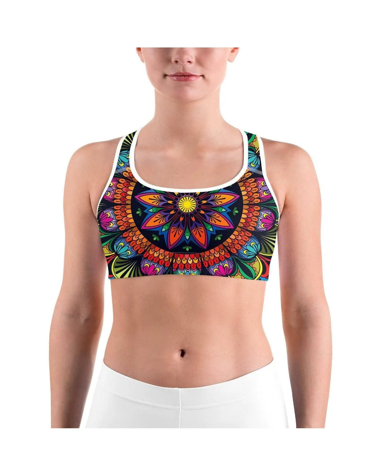 Colorful Mandala Sports bra